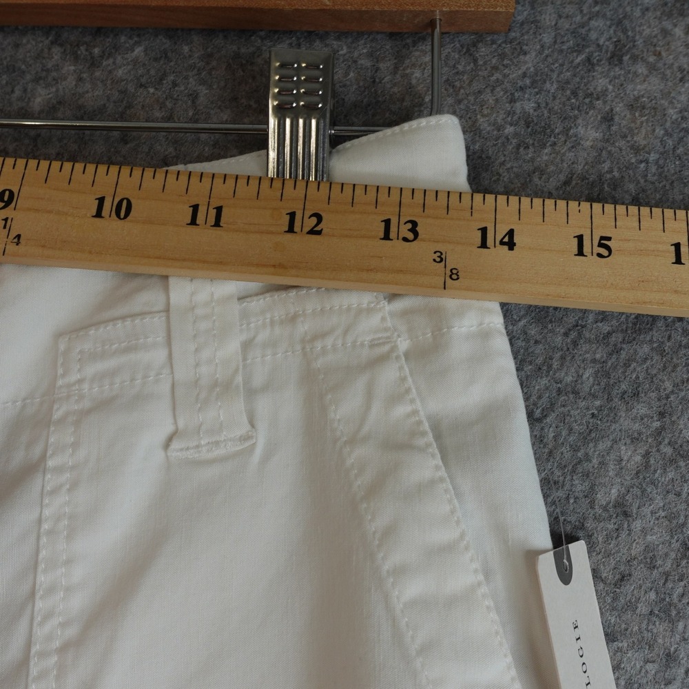 Maeve Anthropologie The Naomi Wide Leg Pants Womens 4 White Linen Stretch NWT - Picture 8 of 13
